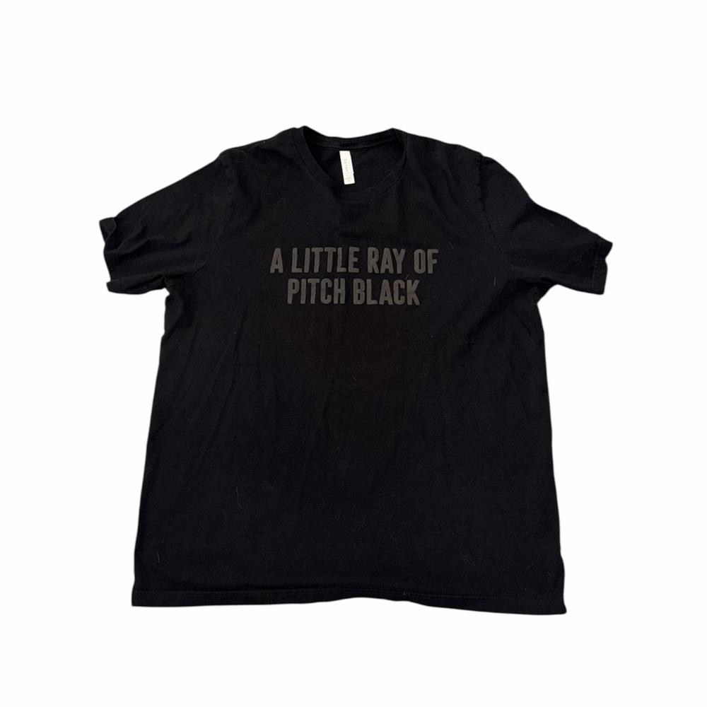 Black womens T-Shirt - A Little Ray of Pitch Black